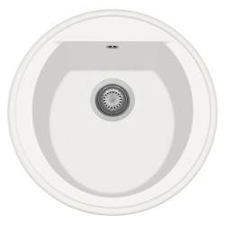 COOKINGAID Plados Telma NK05110 UG 98 - MICROULTRAGRANIT Harmony Lavello tondo 1 vasca cm. 51 - bianco