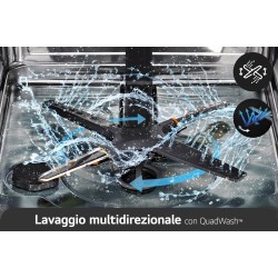 LG LG QuadWash DB365TXS Lavastoviglie da incasso a Scomparsa totale 14 coperti 3 cestelli Vapore Wi-Fi Classe B
